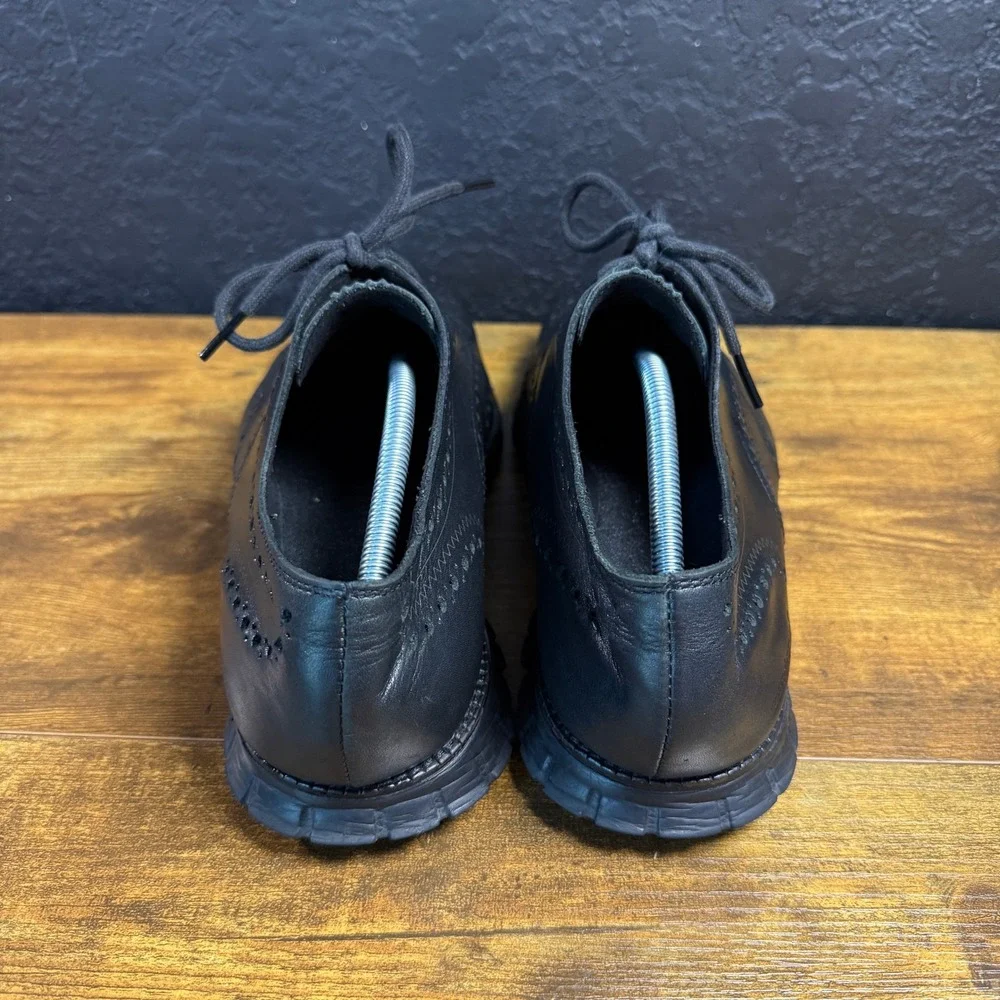 Cole Haan Zerogrand C20719 Black Leather Wingtip Oxford Mens Size 12M